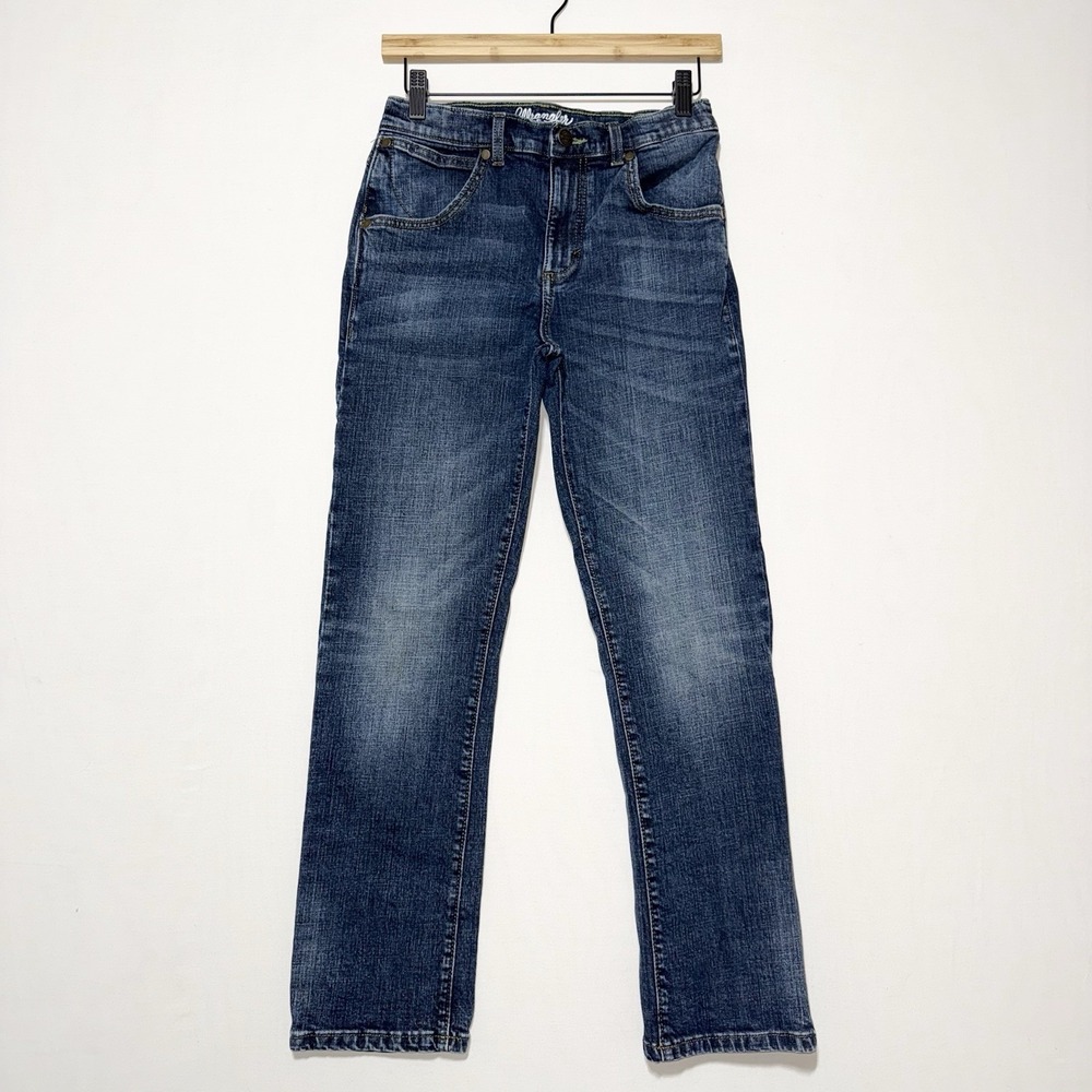 Wrangler Retro Slim Straight Jeans Boys 14 Regular Youth Western Bootcut Stretch